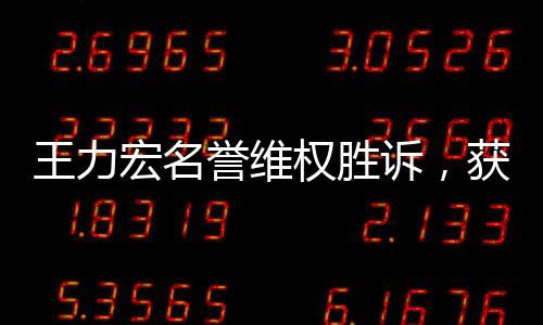 王力宏名譽維權勝訴，獲賠6萬余元