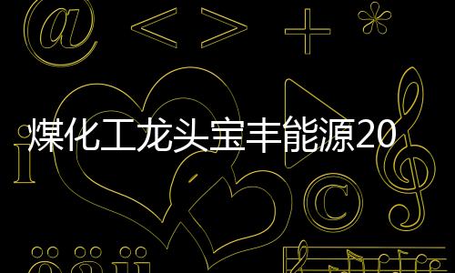 煤化工龍頭寶豐能源2024扣非凈利67.8億，增長13.97%