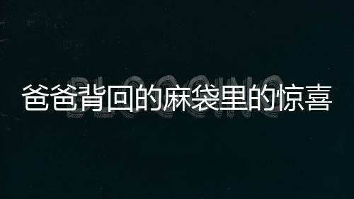爸爸背回的麻袋里的驚喜，一份滿滿父愛的飲料禮物