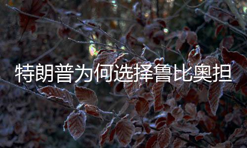 特朗普為何選擇魯比奧擔(dān)任國務(wù)卿，深度解析