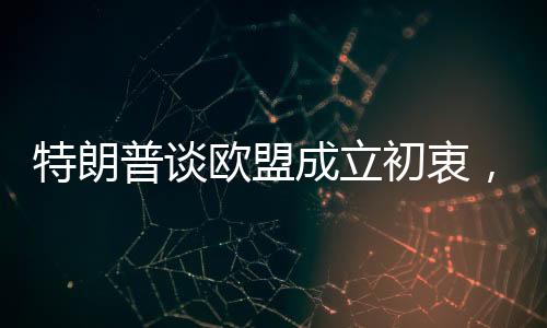 特朗普談歐盟成立初衷，一個(gè)復(fù)雜的視角解讀美國與歐盟關(guān)系