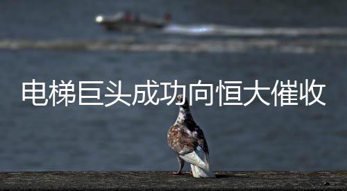 電梯巨頭成功向恒大催收4.62億，業(yè)務(wù)合作與資金糾紛的解析