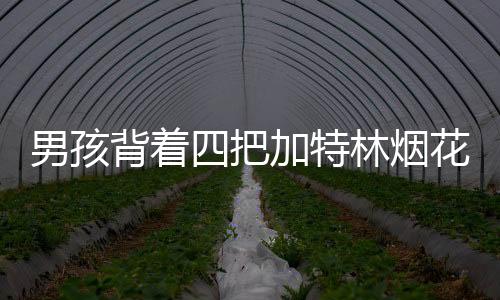 男孩背著四把加特林煙花，靜待夜幕降臨——一場(chǎng)期待中的煙花盛宴