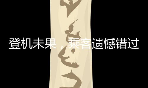登機(jī)未果，乘客遺憾錯(cuò)過(guò)航班起飛——探尋航空領(lǐng)域的現(xiàn)實(shí)問(wèn)題與挑戰(zhàn)