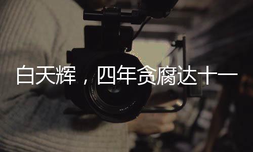 白天輝，四年貪腐達(dá)十一億，終審判決維持死刑