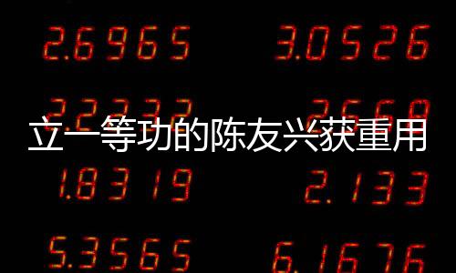 立一等功的陳友興獲重用，卓越成就鑄就新時(shí)代典范