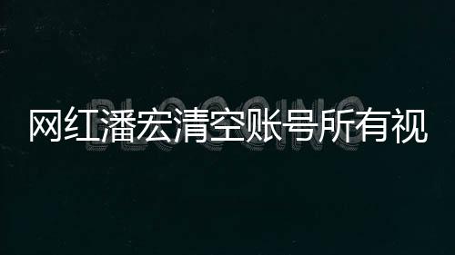 網(wǎng)紅潘宏清空賬號所有視頻原因揭秘，背后引發(fā)深思