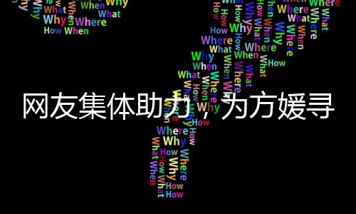 網友集體助力，為方媛尋包行動出謀劃策