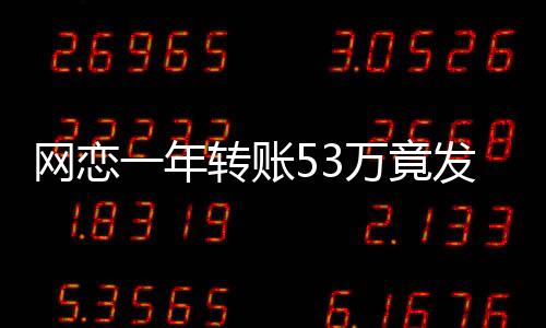網(wǎng)戀一年轉(zhuǎn)賬53萬竟發(fā)現(xiàn)對(duì)方是親表妹
