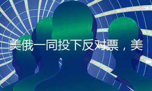 美俄一同投下反對票，美媒驚呼，全球格局再掀波瀾
