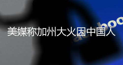 美媒稱加州大火因中國人遭批，國際輿論與事實真相的博弈