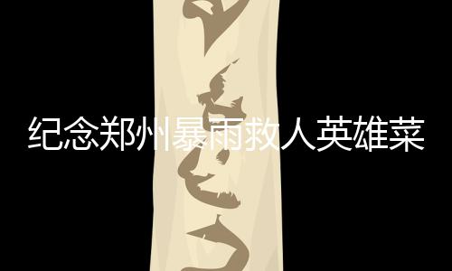 紀念鄭州暴雨救人英雄菜刀哥，英雄雖逝，精神永存