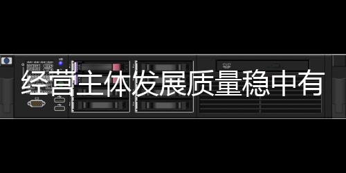 經(jīng)營(yíng)主體發(fā)展質(zhì)量穩(wěn)中有升