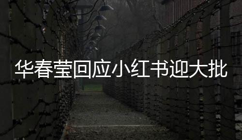 華春瑩回應小紅書迎大批外國網(wǎng)友