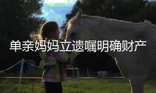 單親媽媽立遺囑明確財(cái)產(chǎn)只給女兒，愛與責(zé)任的獨(dú)特表達(dá)