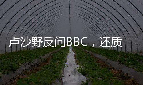 盧沙野反問(wèn)BBC，還質(zhì)疑中國(guó)偏袒俄羅斯嗎？