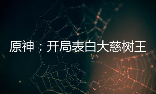 原神：開(kāi)局表白大慈樹(shù)王