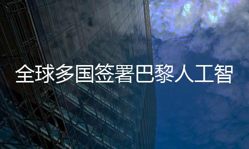 全球多國簽署巴黎人工智能宣言，共建人工智能新紀元（一二三四五六七八九十）