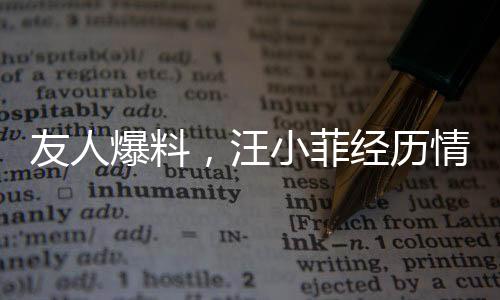 友人爆料，汪小菲經(jīng)歷情緒波折，憂郁癥與躁郁癥復(fù)發(fā)引人關(guān)注