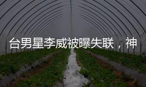 臺男星李威被曝失聯(lián)，神秘消失的星光
