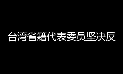 臺灣省籍代表委員堅決反分裂反干涉，捍衛(wèi)國家統(tǒng)一與和平穩(wěn)定的堅定立場