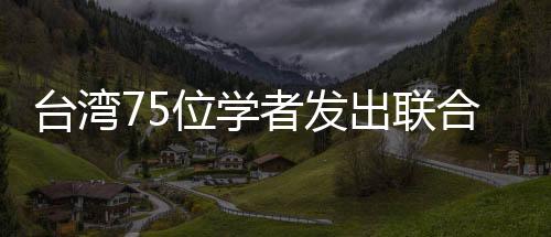 臺灣75位學(xué)者發(fā)出聯(lián)合聲明，呼吁兩岸和平與發(fā)展
