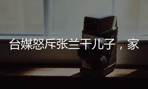 臺媒怒斥張?zhí)m干兒子，家族紛爭背后的真相