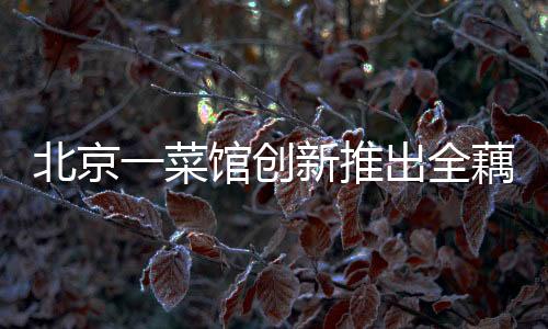 北京一菜館創(chuàng)新推出全藕宴哪吒套餐，藕品盛宴引領(lǐng)美食新風(fēng)尚