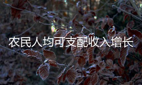 農(nóng)民人均可支配收入增長(zhǎng)穩(wěn)健，去年收入達(dá)23119元