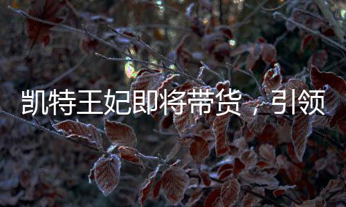 凱特王妃即將帶貨，引領(lǐng)新一輪時(shí)尚潮流的商業(yè)前景分析