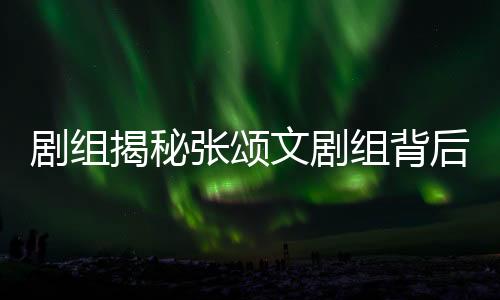劇組揭秘張頌文劇組背后的故事，神秘扔白花事件內(nèi)幕揭曉