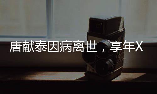 唐獻(xiàn)泰因病離世，享年XX歲