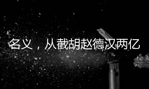 名義，從截胡趙德漢兩億開始