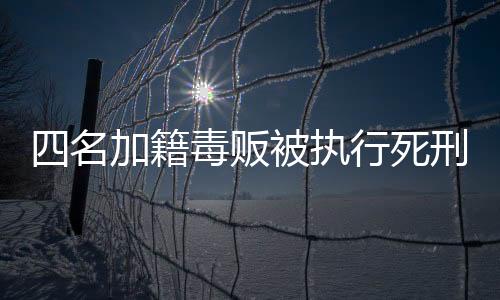 四名加籍毒販被執(zhí)行死刑，外交部回應(yīng)