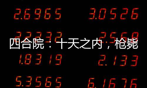 四合院：十天之內(nèi)，槍斃全院