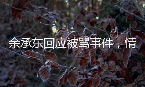 余承東回應(yīng)被罵事件，情商或許不高，誠信卻不減本色