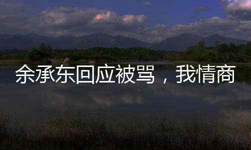 余承東回應(yīng)被罵，我情商比較低