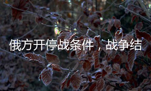 俄方開(kāi)停戰(zhàn)條件，戰(zhàn)爭(zhēng)結(jié)束的希望之光正在亮起