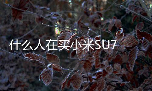 什么人在買小米SU7 Ultra？雷軍：基本上是三類人買，沒想到女性這么多