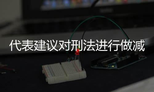 代表建議對刑法進(jìn)行做減法，推動(dòng)刑罰體系更加科學(xué)完善