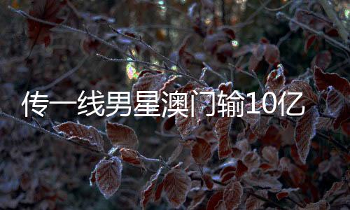 傳一線男星澳門輸10億，微博CEO回應(yīng)，真實(shí)情況究竟如何？