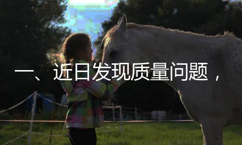 一、近日發(fā)現(xiàn)質(zhì)量問題，十斤車?yán)遄尤飰墓F(xiàn)象引人關(guān)注