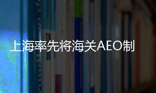 上海率先將海關(guān)AEO制度經(jīng)驗(yàn)引入工業(yè)領(lǐng)域