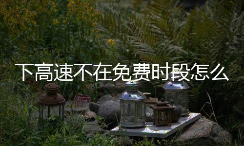 下高速不在免費(fèi)時(shí)段怎么辦？交警支招