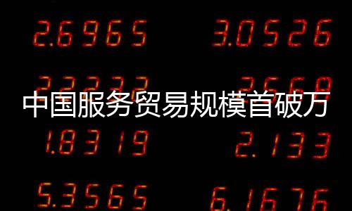 中國服務(wù)貿(mào)易規(guī)模首破萬億美元