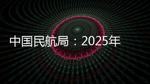 中國民航局：2025年民航預(yù)計完成旅客運輸量7.8億人次