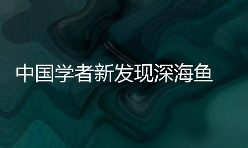 中國學者新發(fā)現(xiàn)深海魚 命名為《幽靈公主》女主名字