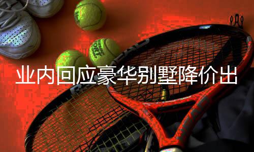 業(yè)內(nèi)回應(yīng)豪華別墅降價(jià)出售風(fēng)波，市場(chǎng)動(dòng)態(tài)背后的故事