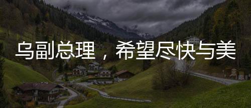 烏副總理，希望盡快與美簽署礦產(chǎn)協(xié)議，推動雙邊關(guān)系新發(fā)展