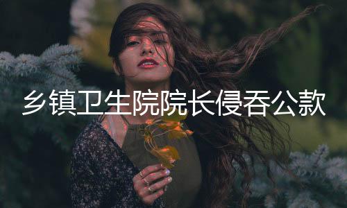 鄉(xiāng)鎮(zhèn)衛(wèi)生院院長侵吞公款超三百萬，監(jiān)管漏洞亟待堵上